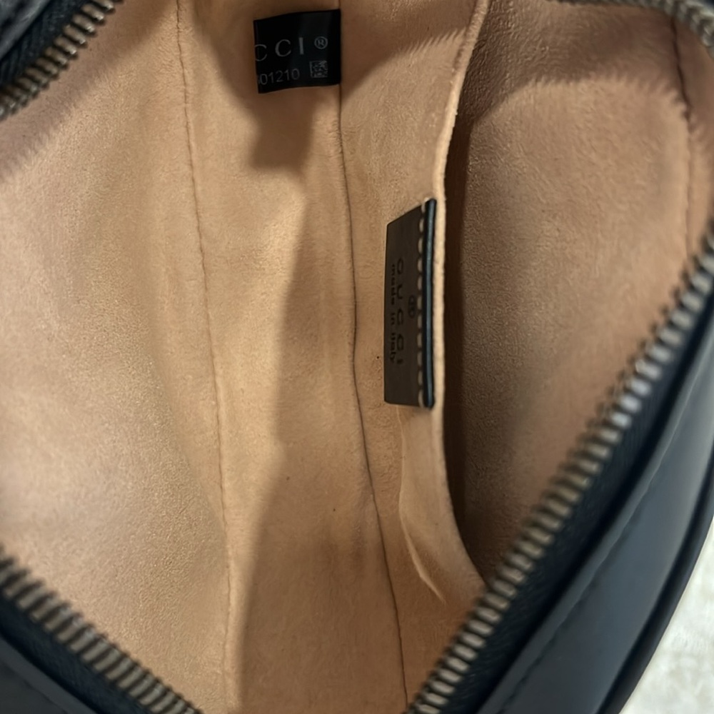 Gucci Calfskin Matelasse GG Marmont Leather Belt Bag 85/34-Authentic-NWT - Picture 11 of 16
